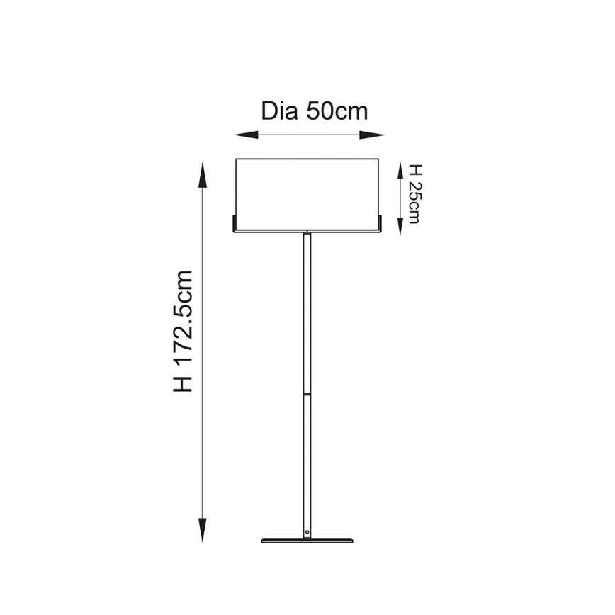 Endon 72634 - Grīdas stāvlampa HAYFIELD 1xE27/40W/230V brūna/pelēka