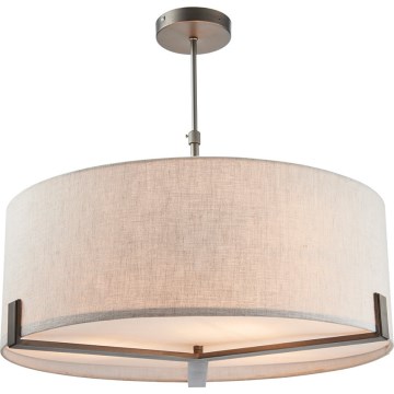 Endon 72635 - Lustra ar stieni HAYFIELD 3xE27/40W/230V matēts hroms/pelēka