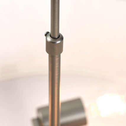 Endon 72635 - Lustra ar stieni HAYFIELD 3xE27/40W/230V matēts hroms/pelēka