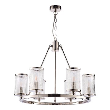 Endon 74128 - Lustra ar ķēdi EASTON 6xE14/6W/230V spīdīgi hromēts