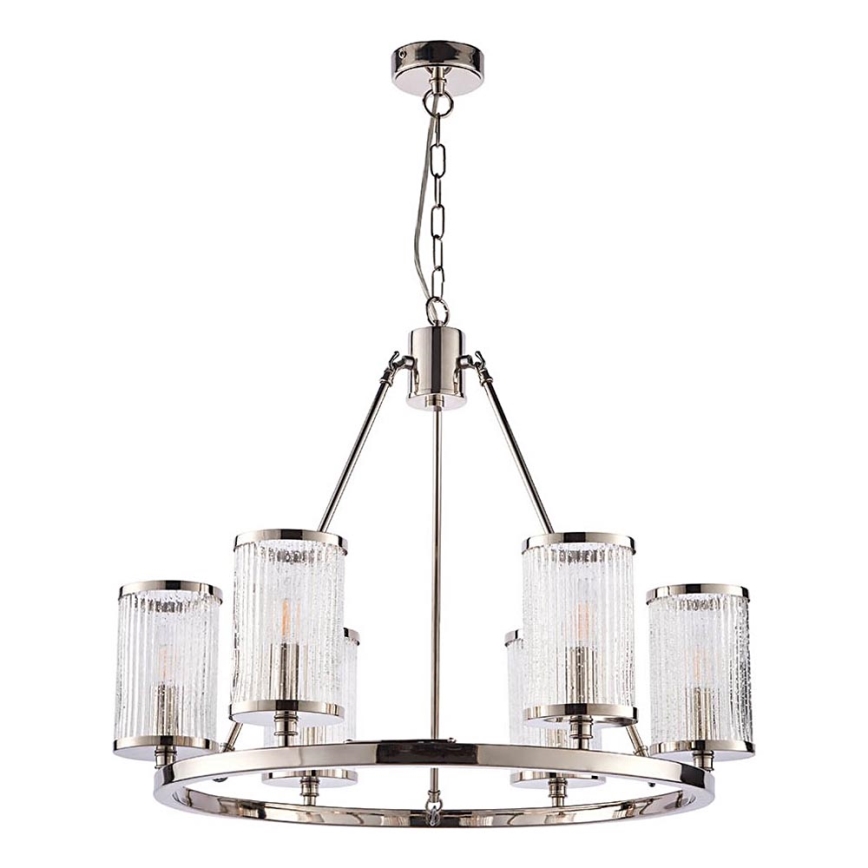 Endon 74128 - Lustra ar ķēdi EASTON 6xE14/6W/230V spīdīgi hromēts