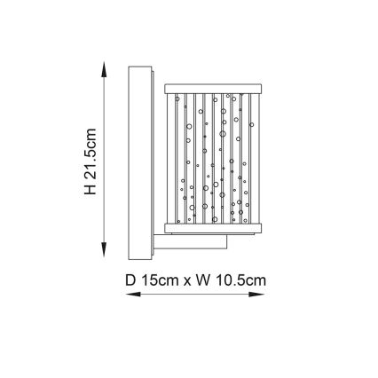 Endon 76259 - Sienas lampa EASTON 1xE14/6W/230V spīdīgi hromēts