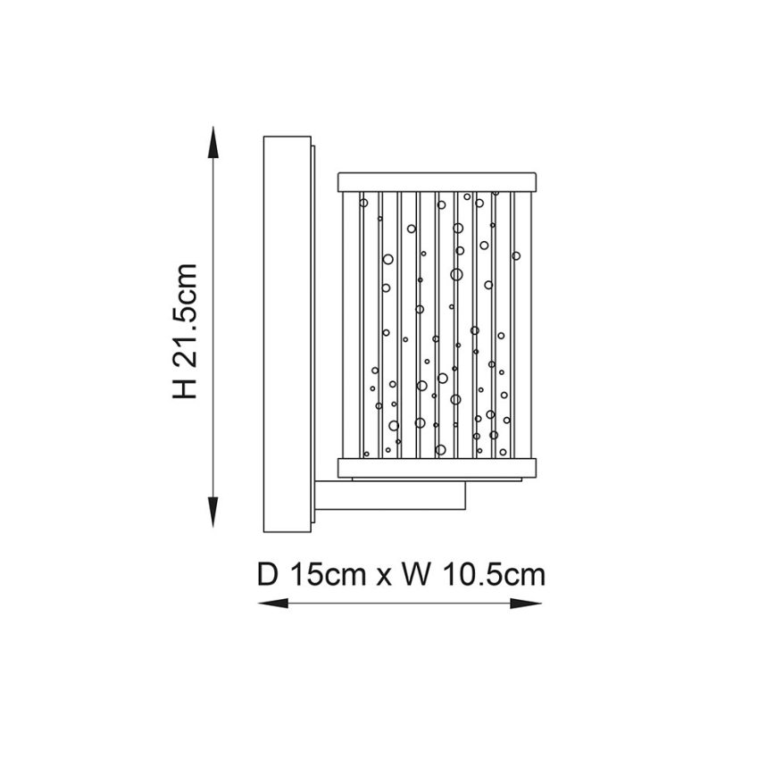 Endon 76259 - Sienas lampa EASTON 1xE14/6W/230V spīdīgi hromēts