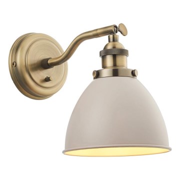 Endon 76330 - Sienas starmetis FRANKLIN 1xE14/40W/230V misiņš/taupe