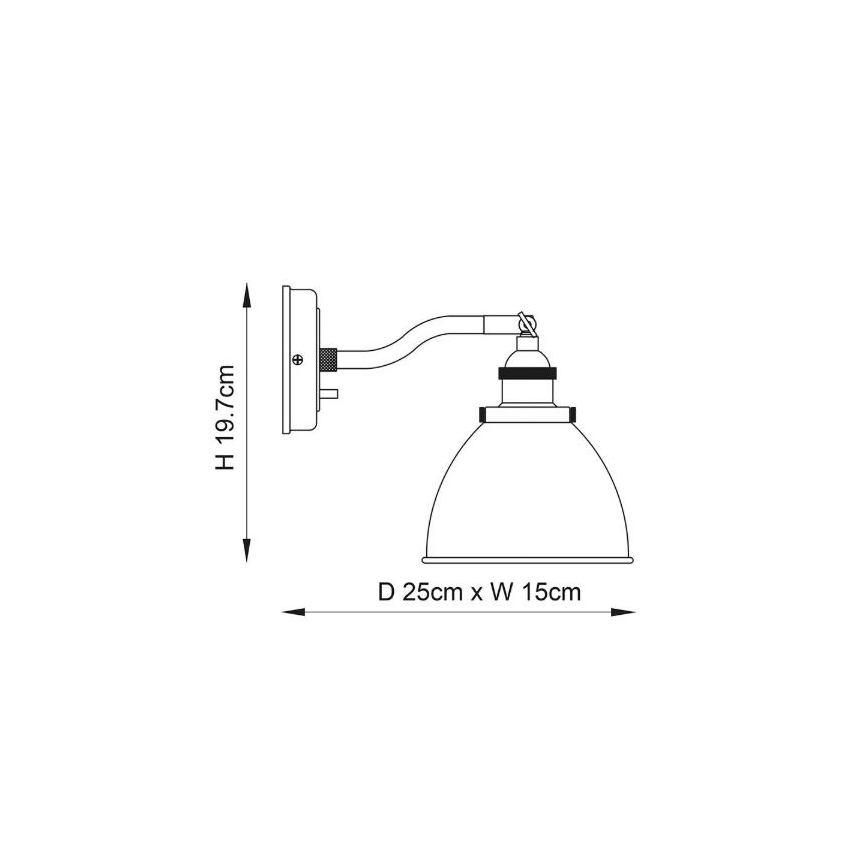 Endon 76330 - Sienas starmetis FRANKLIN 1xE14/40W/230V misiņš/taupe