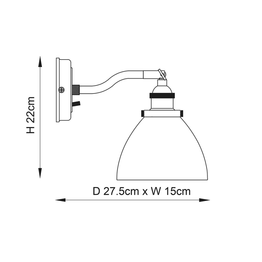 Endon 76334 - Sienas spotgaismeklis HANSEN 1xE14/40W/230V vara krāsā