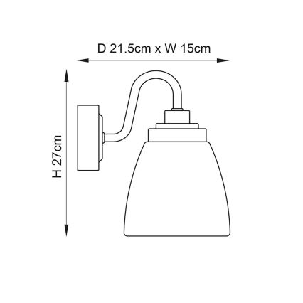 Endon 77088 - Vannas istabas sienas gaismeklis ASHBURY 1xE14/4W/230V IP44 spīdīgs hroms