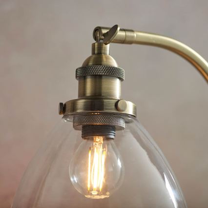 Endon 77859 - Galda lampa HANSEN 1xE14/40W/230V misiņš