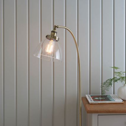 Endon 77860 - Grīdas stāvlampa HANSEN 1xE27/40W/230V misiņš