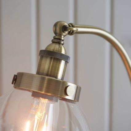 Endon 77860 - Grīdas stāvlampa HANSEN 1xE27/40W/230V misiņš