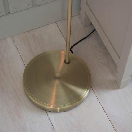 Endon 77860 - Grīdas stāvlampa HANSEN 1xE27/40W/230V misiņš