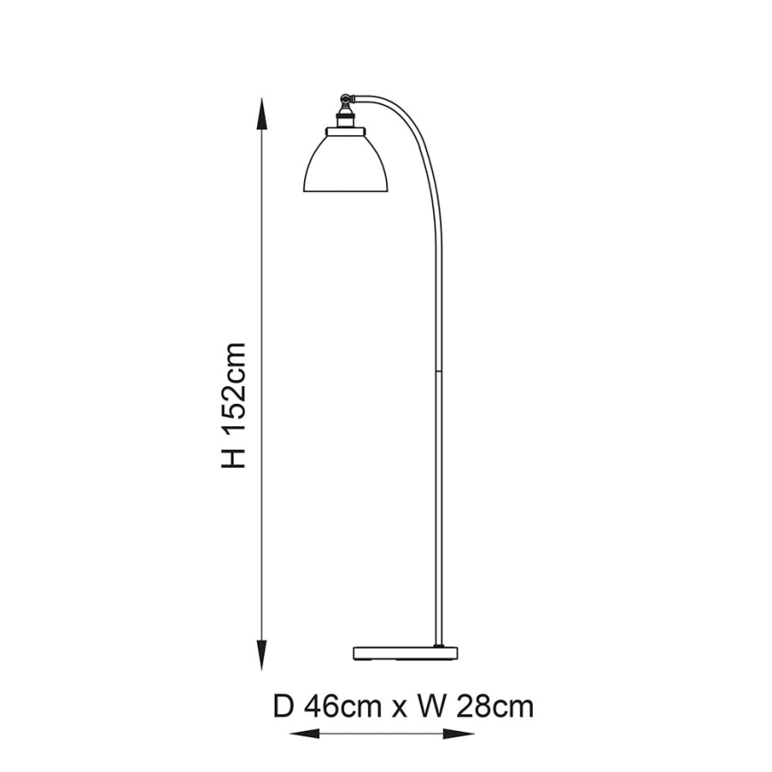 Endon 77862 - Grīdas stāvlampa HANSEN 1xE27/40W/230V varš