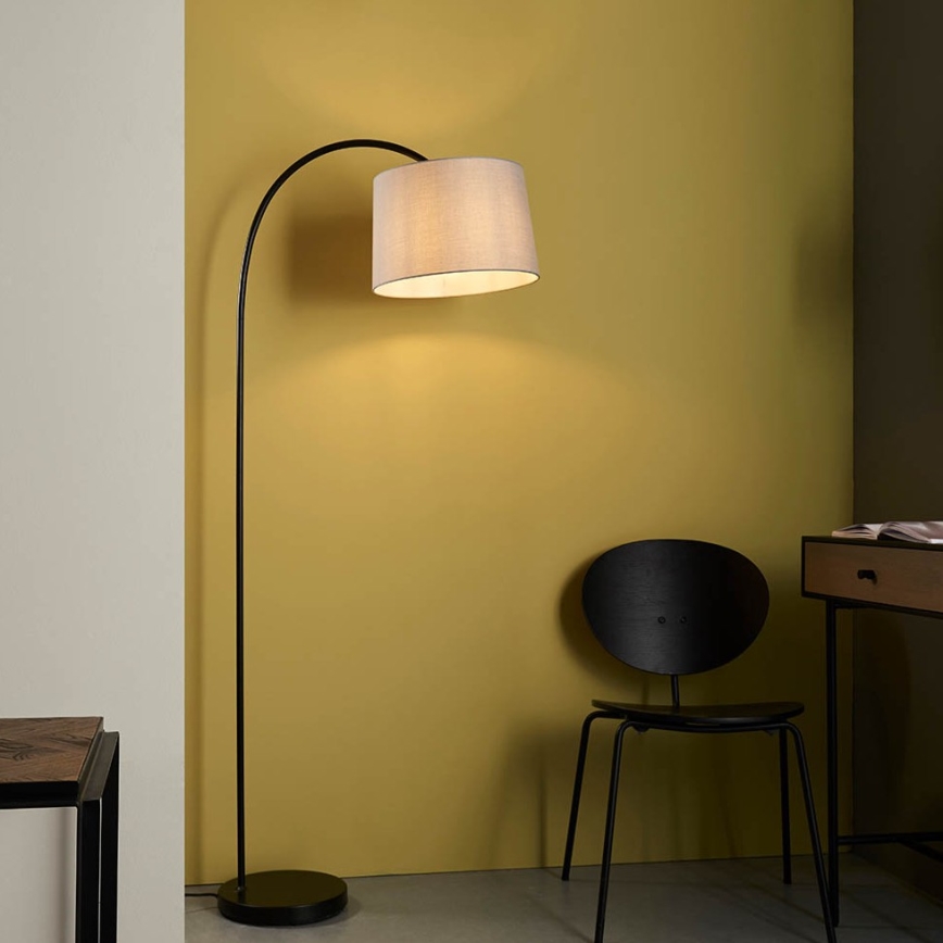 Endon 78163 - Stāvlampa CARLSON 1xE27/60W/230V pelēka/melna