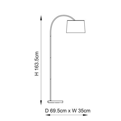 Endon 78163 - Stāvlampa CARLSON 1xE27/60W/230V pelēka/melna
