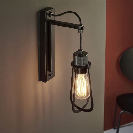 Endon 80950 - Sienas lampa URBAN 1xE27/6W/230V melna