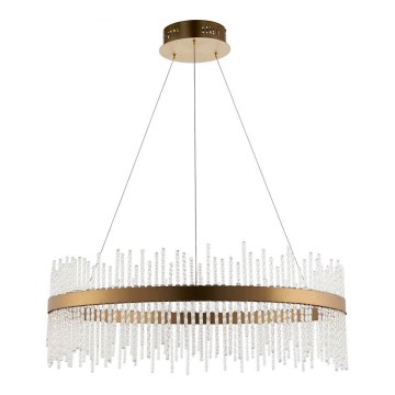 Endon 81908 - Regulējams LED lustra ar vadu ADRIEL LED/58W/230V 3000K diametrs 70 cm zelta/caurspīdīga