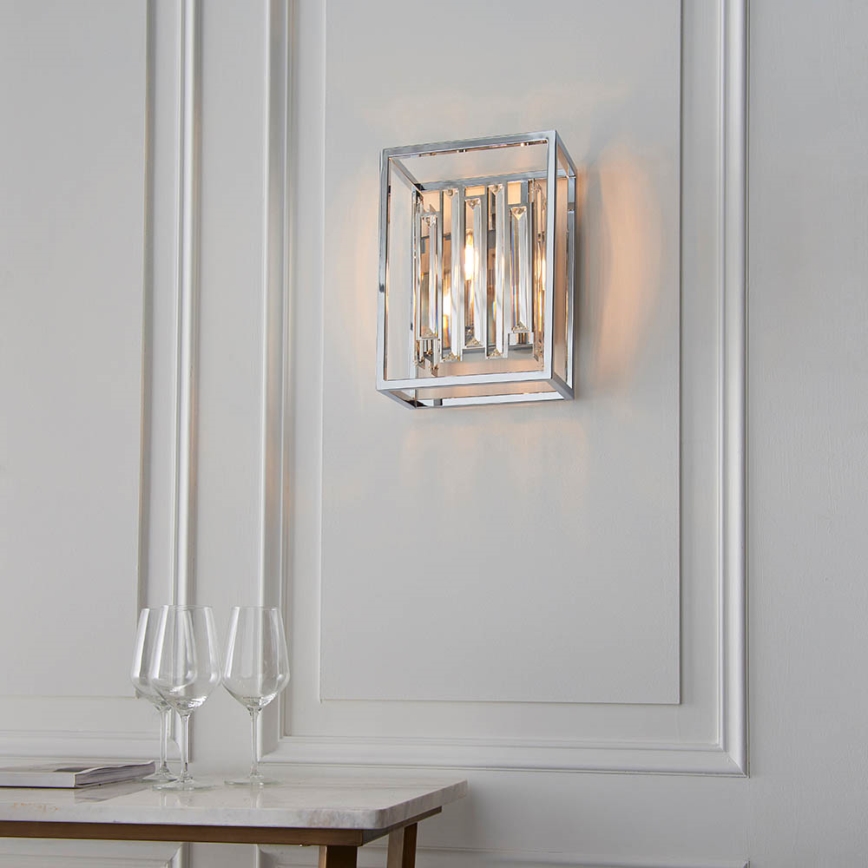 Endon 81932 - Sienas gaismeklis ACADIA 1xE14/40W/230V pulēts hroms