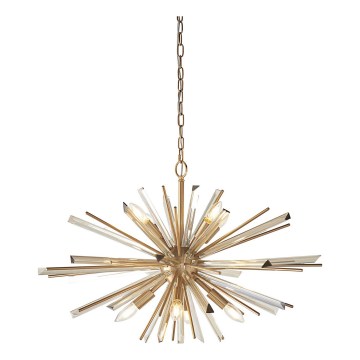 Endon 81935 - zelta lustra uz ķēdes 8xE14/40W/230V