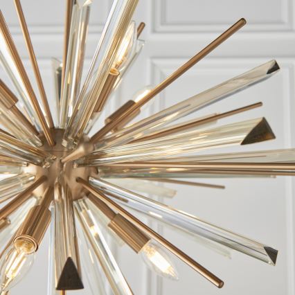 Endon 81935 - zelta lustra uz ķēdes 8xE14/40W/230V