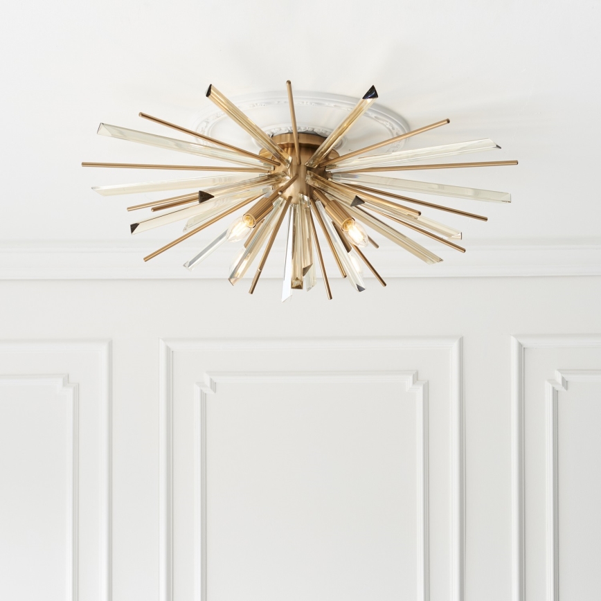 Endon 81937 - Griestu lampa 4xE14/40W/230V Ø 80 cm zelta