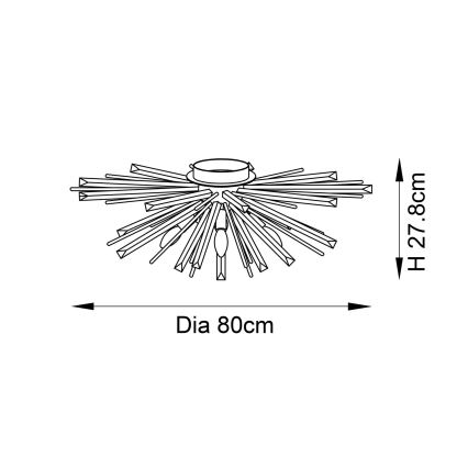 Endon 81937 - Griestu lampa 4xE14/40W/230V Ø 80 cm zelta