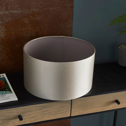 Endon 90024 - Nomaiņas abažūrs galda lampai E27, Ø 38 cm, pelēks