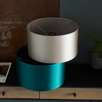 Endon 90024 - Nomaiņas abažūrs galda lampai E27, Ø 38 cm, pelēks