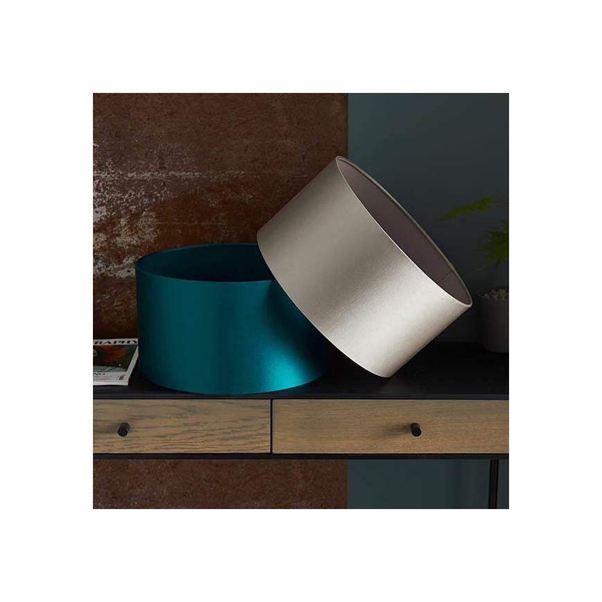 Endon 90024 - Nomaiņas abažūrs galda lampai E27, Ø 38 cm, pelēks