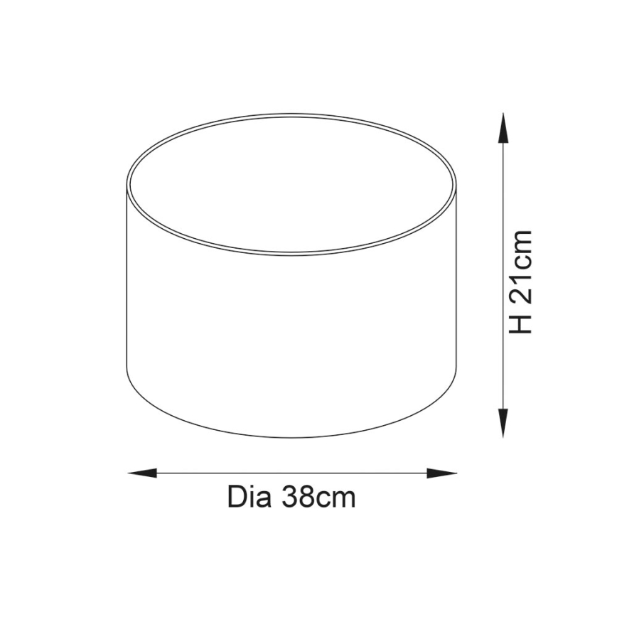 Endon 90024 - Nomaiņas abažūrs galda lampai E27, Ø 38 cm, pelēks