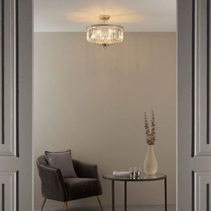 Endon 90264 - CHESTERFIELD virsmas griestu lampa, 3x E14/6W/230V, spīdīgs hroms