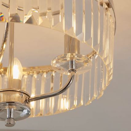 Endon 90264 - CHESTERFIELD virsmas griestu lampa, 3x E14/6W/230V, spīdīgs hroms