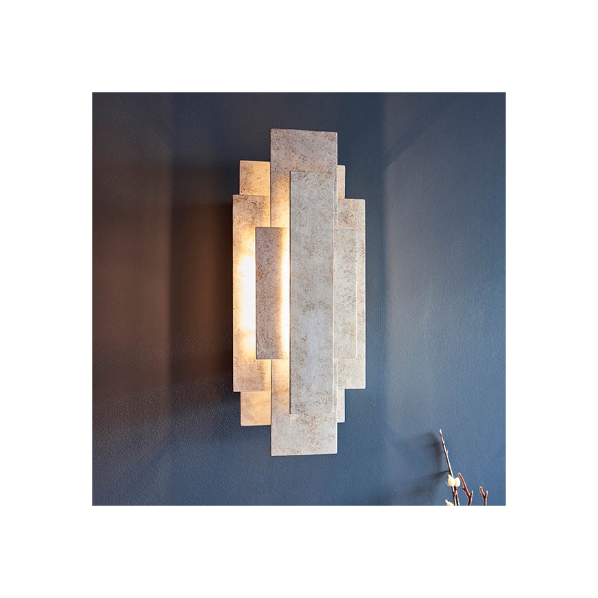 Endon 90451 - sienas gaismeklis ALZARE 2xG9/3W/230V balta patina