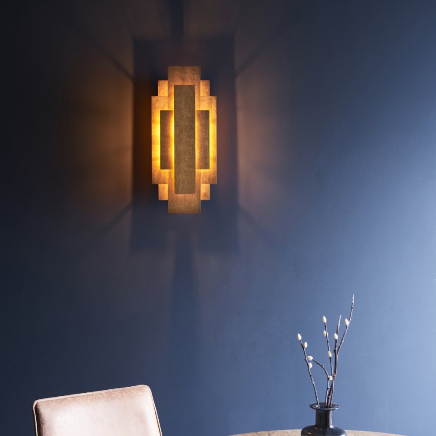 Endon 90452 - Sienas lampa ALZARE 2xG9/3W/230V zelta