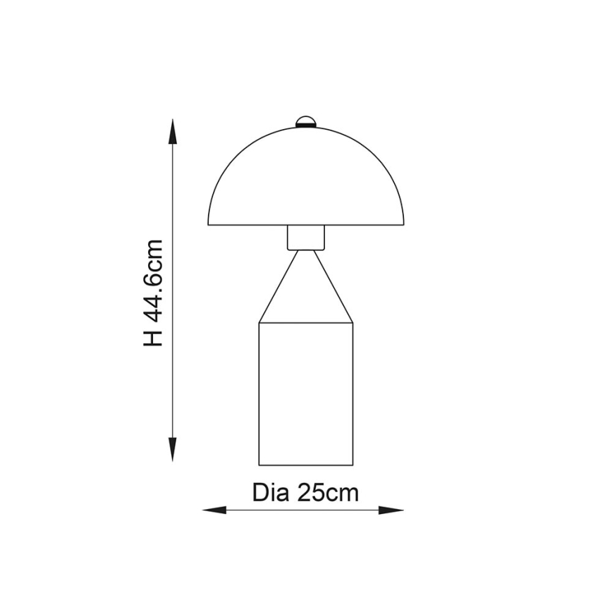 Endon 90522 - Galda lampa NOVA 1xE27/60W/230V misiņš
