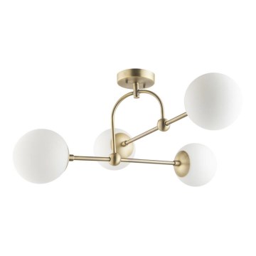 Endon 90843 - Virsmas montējamā griestu lustra ONTARIO 4xE14/7W/230V, misiņš