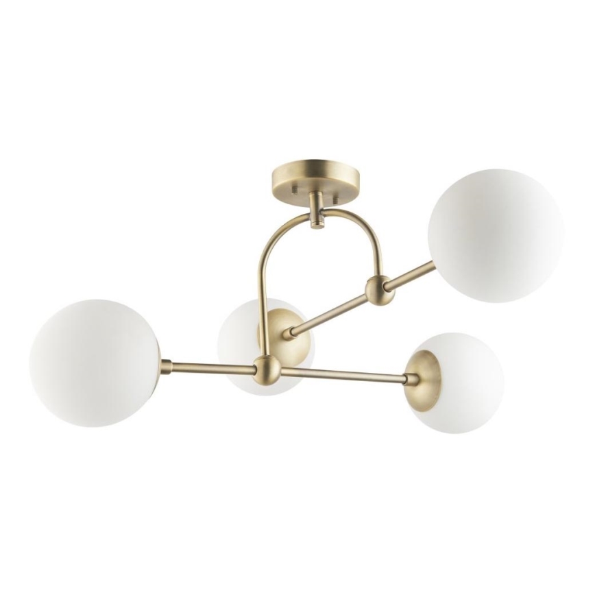 Endon 90843 - Virsmas montējamā griestu lustra ONTARIO 4xE14/7W/230V, misiņš