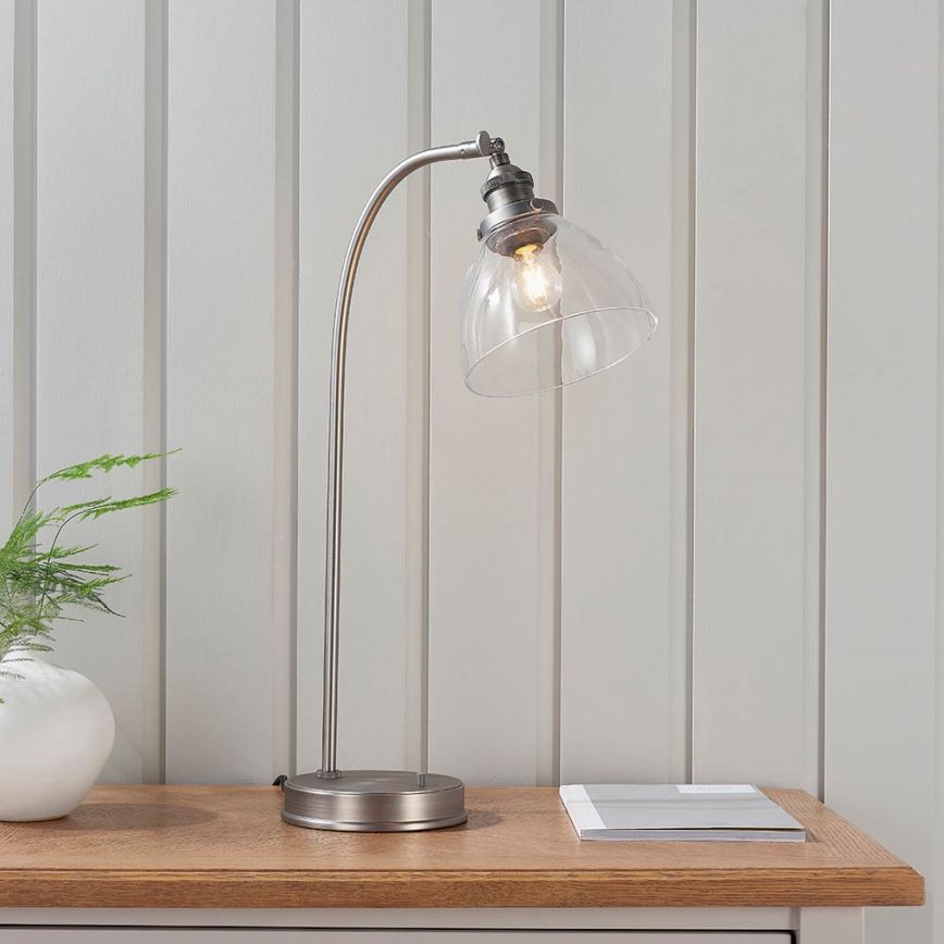 Endon 91740 - Galda lampa HANSEN 1xE14/40W/230V matēts hroms