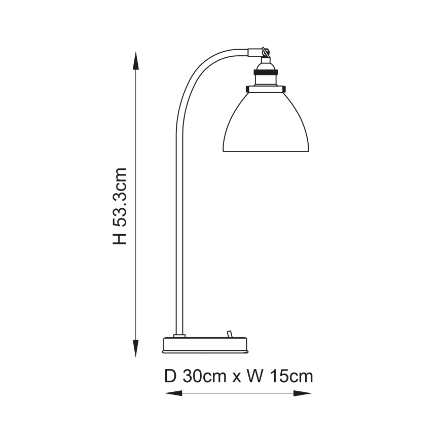 Endon 91740 - Galda lampa HANSEN 1xE14/40W/230V matēts hroms