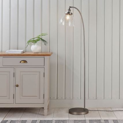 Endon 91741 - Grīdas lampa HANSEN 1xE27/40W/230V, matēts hroms