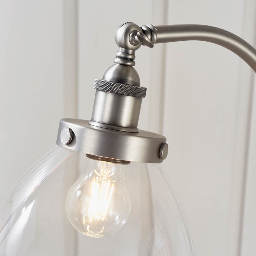 Endon 91741 - Grīdas lampa HANSEN 1xE27/40W/230V, matēts hroms