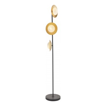 Endon 92039 - Grīdas stāvlampa RUFFLE 3xG9/3W/230V melna/zelta