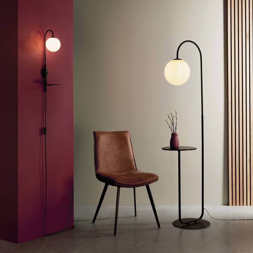 Endon 92424 - Grīdas lampa HALO 1xE14/7W/230V melna