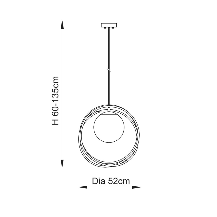 Endon 92488 - Pakaramais gaismeklis ar vadu EMILIO 1xE27/10W/230V zelta/balta