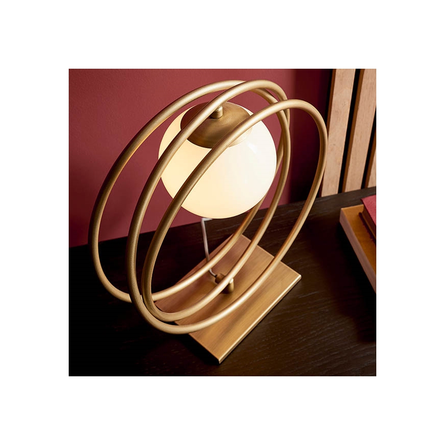 Endon 92491 - Galda lampa EMILIO 1xG9/3W/230V zelta/balta