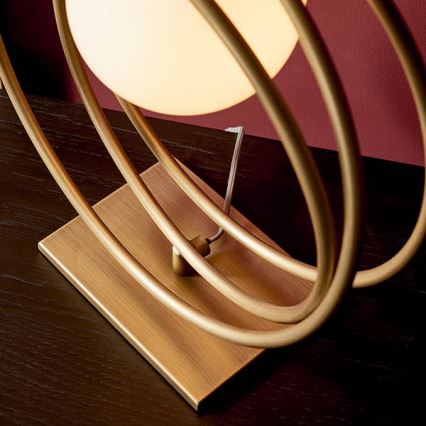 Endon 92491 - Galda lampa EMILIO 1xG9/3W/230V zelta/balta