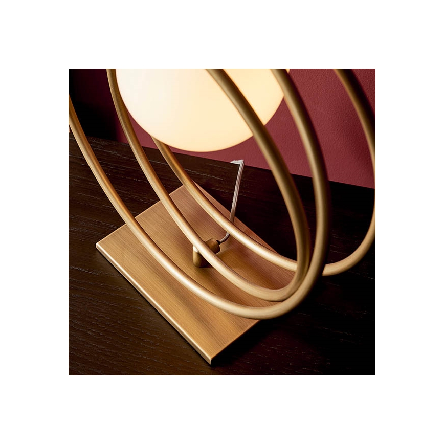 Endon 92491 - Galda lampa EMILIO 1xG9/3W/230V zelta/balta