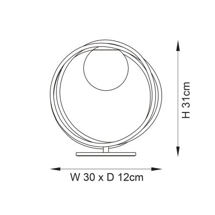 Endon 92491 - Galda lampa EMILIO 1xG9/3W/230V zelta