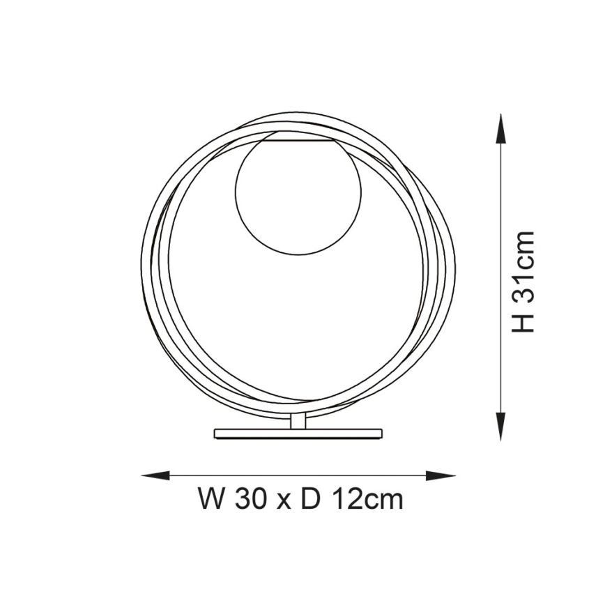 Endon 92491 - Galda lampa EMILIO 1xG9/3W/230V zelta