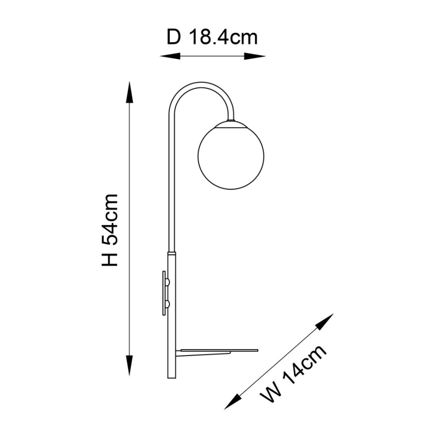 Endon 92726 - Sienas gaismeklis HALO 1xG9/3W/230V melna/balta