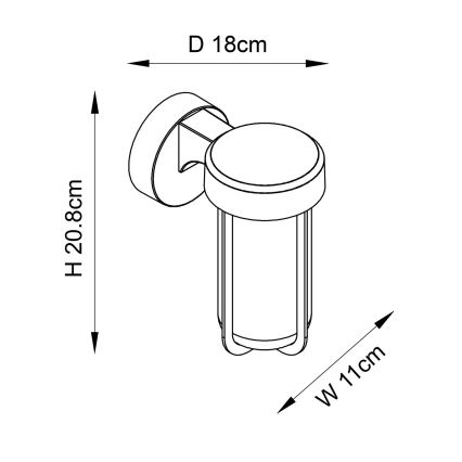 Endon 92855 - Sienas gaismeklis vannas istabai 1xE27/6W/230V IP44 misiņš